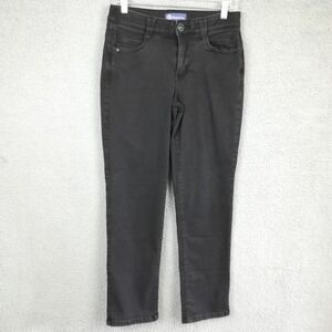 Democracy Womens Pants Skinny "Ab"solution Faded Black Denim Mid Rise 10